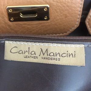 Carla Mancini camel color tote bag